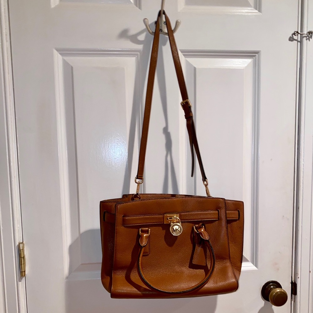 Michael Kors Pebble Leather Hamilton Satchel